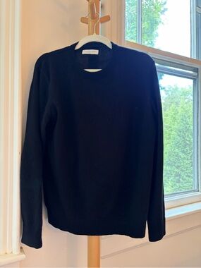 Everlane Men's Black Crewneck Cashmere-Blend Sweater